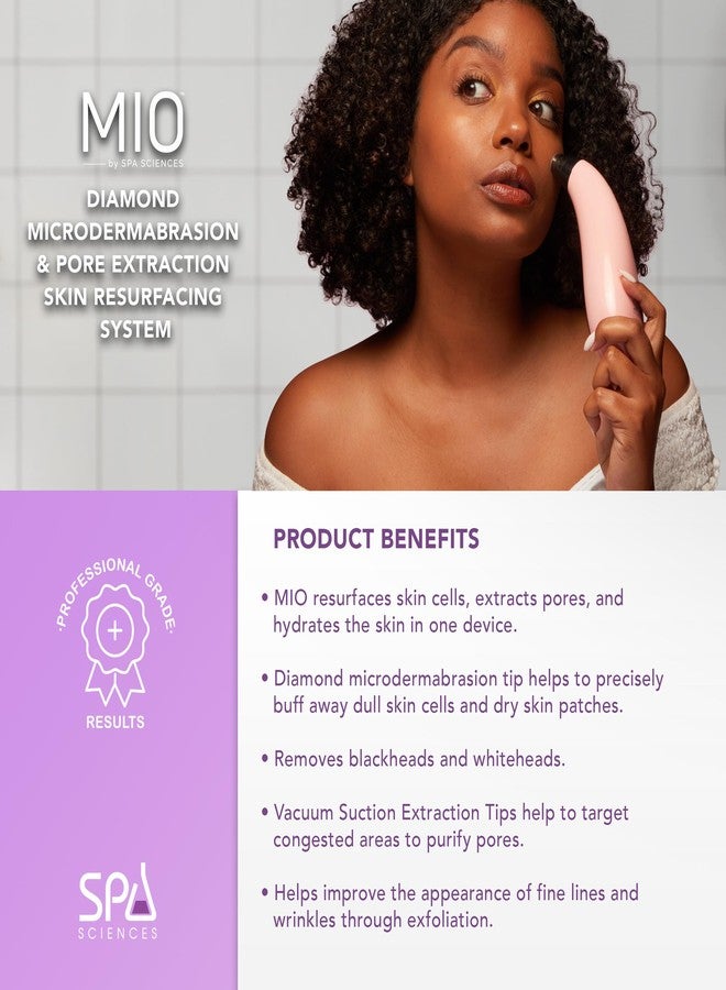 Spa Sciences - MIO - Diamond Tip Microdermabrasion Blackhead Remover, Pore Cleansing, & Resurfacing System - Reduces Acne Scars, Wrinkles, and Exfoliates for Clearer Skin - Image 3